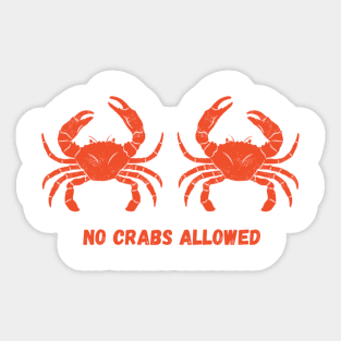 No Crabs Sticker